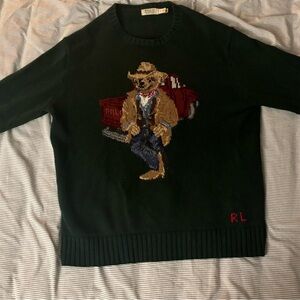Ralph Lauren Bear Cowboy Knit Sweater